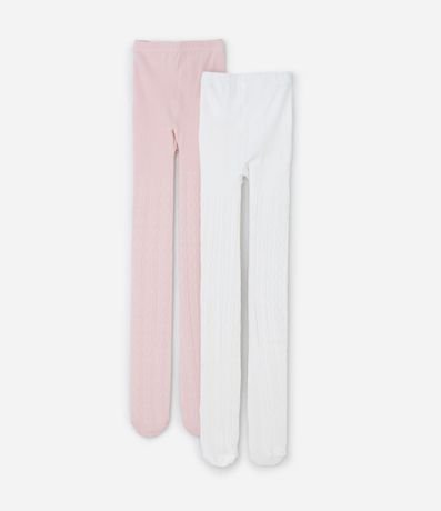 Kit 02 Medias Panti Infantiles Texturizadas en Algodón – Talle PP a G