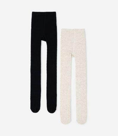 Kit 02 Medias Pantalón Infantil Texturizada – Talle PP al G 1