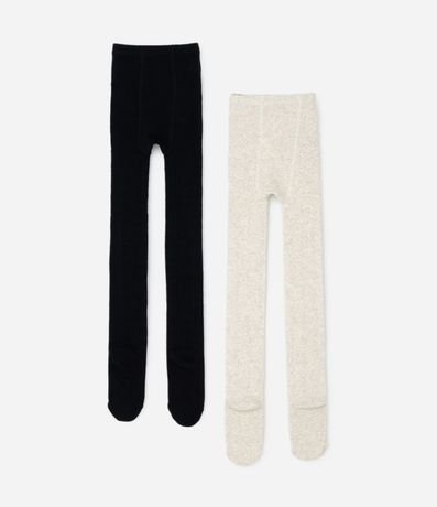 Kit 02 Medias Pantalón Infantil Texturizada – Talle PP al G 2