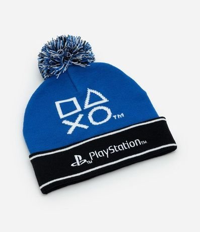 Gorro Infantil PlayStation en Punto con Pompón – Talle U