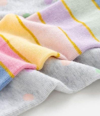 Kit 2 Media Can Can Infantil con Rayas Coloridas – Talle P a G 3