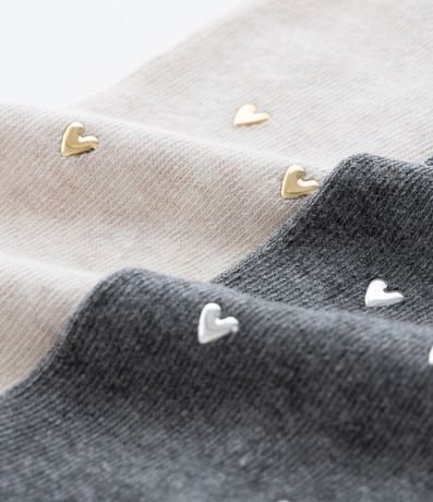 Kit 02 Media Pantalón Infantil con Corazones Aplicados – Talle P al G 3