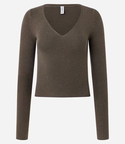 Suéter en Punto con Cuello V 3