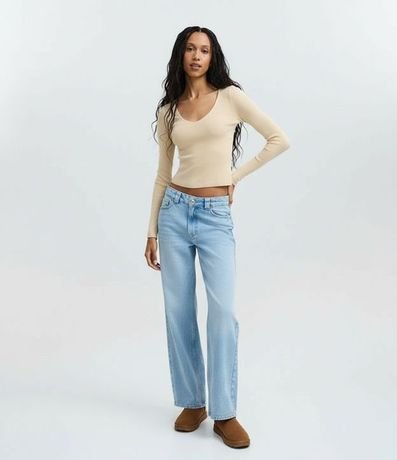 Suéter en Punto con Cuello V