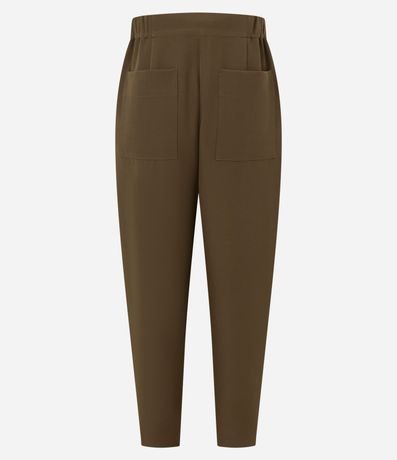 Pantalón Carrot en Crepé con Cintura de Elástico 6