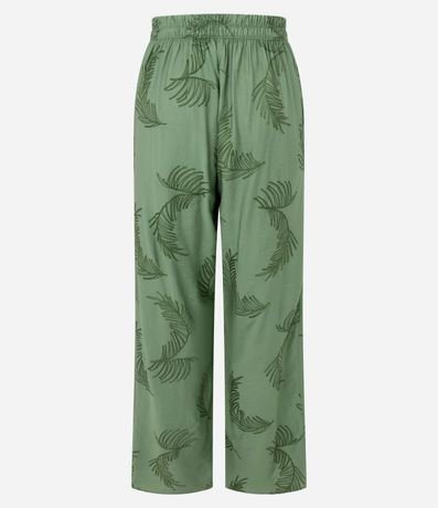 Pantalón Wide Leg en Viscosa con Bordado Follaje 7