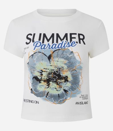 Remera New T-shirt con Estampa Summer Paradise 5