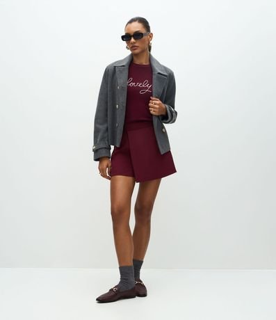 Saco Regular en Polivelour con Abotonado Doble 2