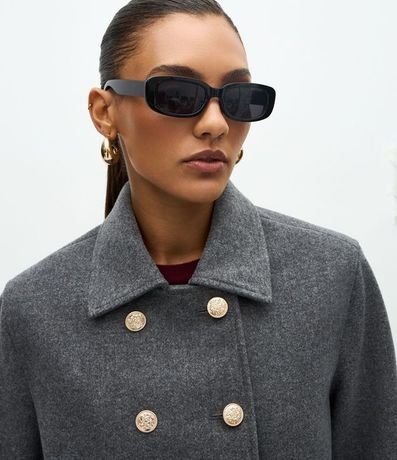 Saco Regular en Polivelour con Abotonado Doble 3