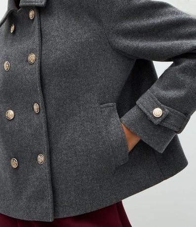 Saco Regular en Polivelour con Abotonado Doble 4