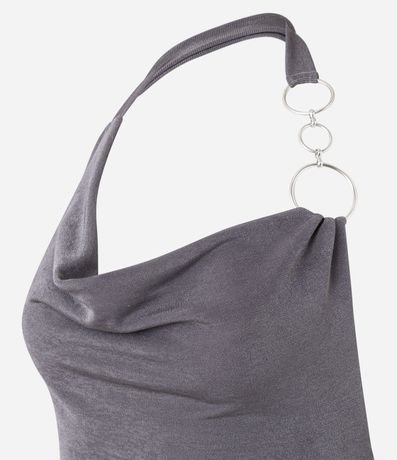 Blusa Frente Única en Microfibra con Escote Degagê 6