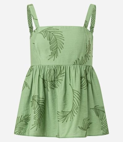 Blusa Bata de Bretel en Viscosa con Bordado Follaje 2