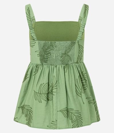 Blusa Bata de Bretel en Viscosa con Bordado Follaje 4