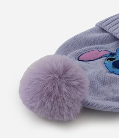 Gorro Infantil en Punto con Estampa de Stitch y Pompón – Talle U 3