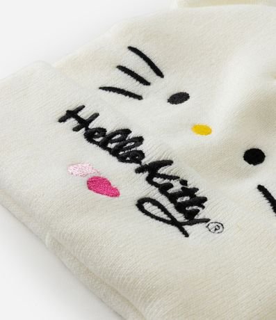 Gorro Infantil en Efecto Punto con Estampa de Hello Kitty y Orejas 3D – Talle U 3