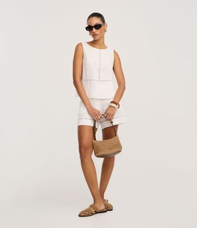 Blusa en Viscolino con com Recortes de Entremedios 2