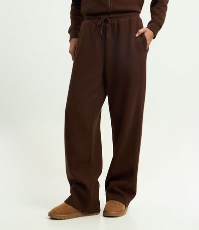 Pantalón Recto en Algodón con Felpa y Cintura Ajustable 3