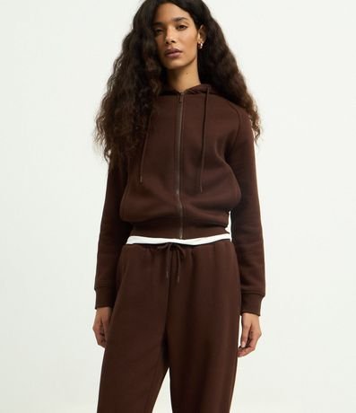 Pantalón Recto en Algodón con Felpa y Cintura Ajustable 5