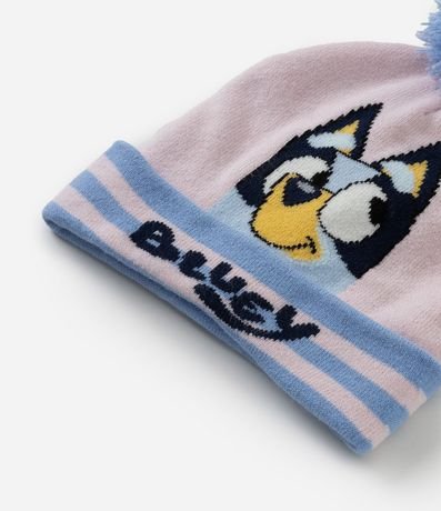 Gorro Infantil Bluey en Efecto Punto con Pompón – Talle U 3