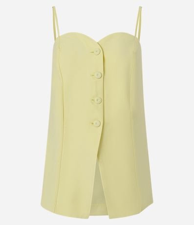 Blusa de Bretel en Viscosa con Escote Corazón y Botones 7