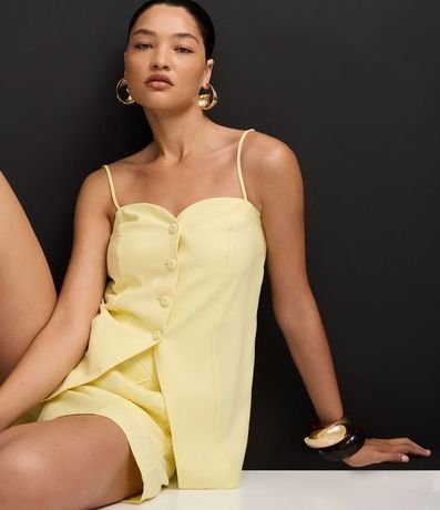 Blusa de Bretel en Viscosa con Escote Corazón y Botones 6