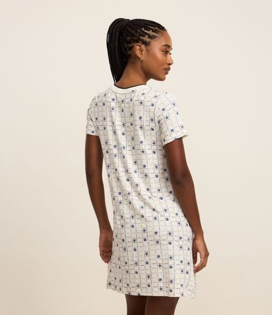 Camisón Corta en Viscosa con Estampa de Caracolas y Estrellas del Mar 3