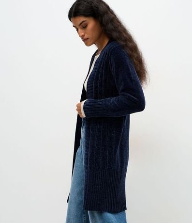 Cardigan Alargado en Punto Texturizado 3