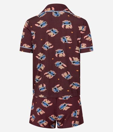 Pijama Short Doll Americano en Viscosa con Estampado Stitch Carpincho 5