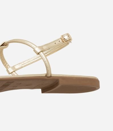 Sandalia Plana con Tiras Finas y Pedras 4