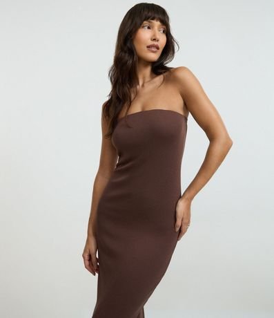 Vestido Sin Manga en Rib con Encaje 4