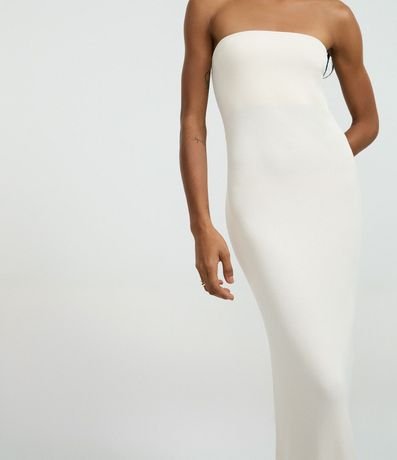 Vestido Sin Manga en Rib con Encaje 2