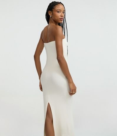 Vestido Sin Manga en Rib con Encaje 3