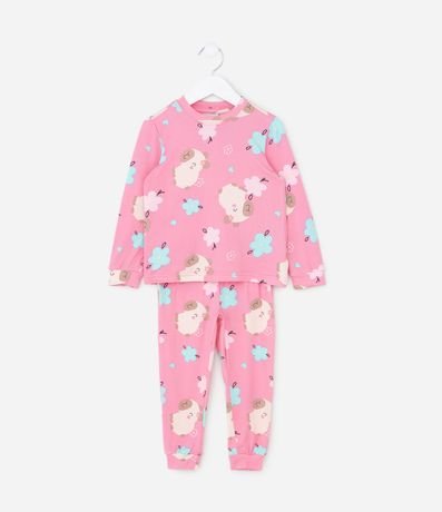 Pijama Infantil Largo en Plush con Estampa de Carpincho – Talle 2 a 6 años