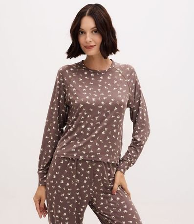Blusa de Pijama con Estampado Floral Peach Touch 3
