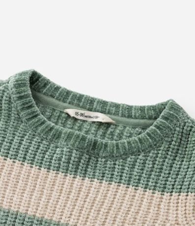 Suéter Infantil en Chenille con Rayas en Blocos – Talle 1 a 5/6 años 5