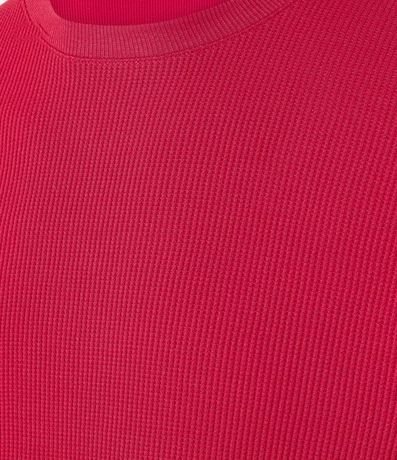 Remera Regular en Algodón con Textura Waffle 5