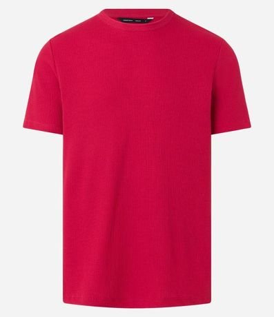 Remera Regular en Algodón con Textura Waffle 6