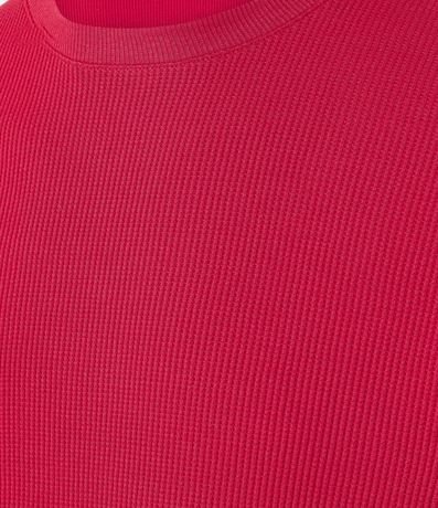 Remera Regular en Algodón con Textura Waffle 9