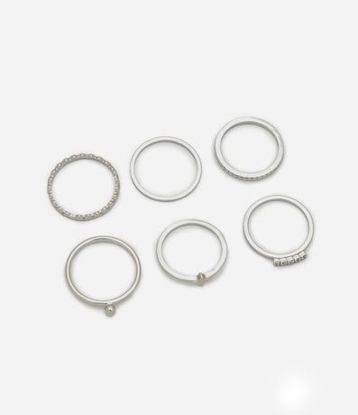 Kit 06 Anillos en Metal Delicados