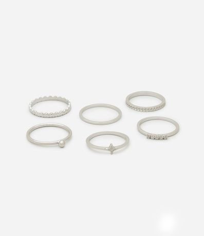 Kit 06 Anillos en Metal Delicados 2