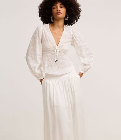 Pollera Evasê Midi en Viscolino con Lastex en la Cintura 2