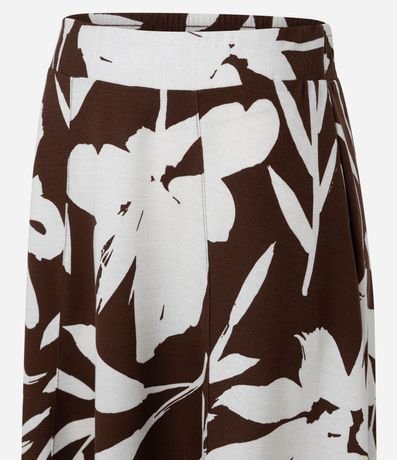 Pollera Midi en Piquet con Estampado Floral Follaje 7