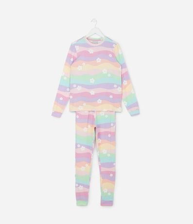 Pijama Largo Infantil con Estampa Colorida - Talle 7 A 16 años 1