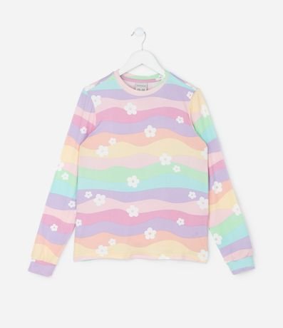 Pijama Largo Infantil con Estampa Colorida - Talle 7 A 16 años 2