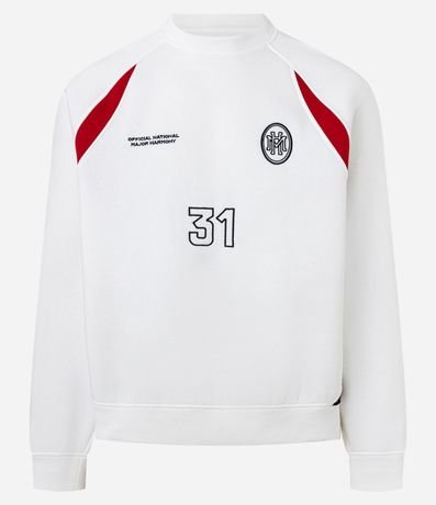 Saco Boxy Deportivo en Algodón con Bordados y Recortes 9