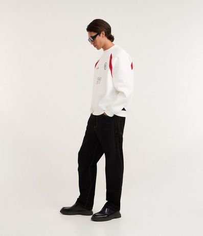 Saco Boxy Deportivo en Algodón con Bordados y Recortes 7