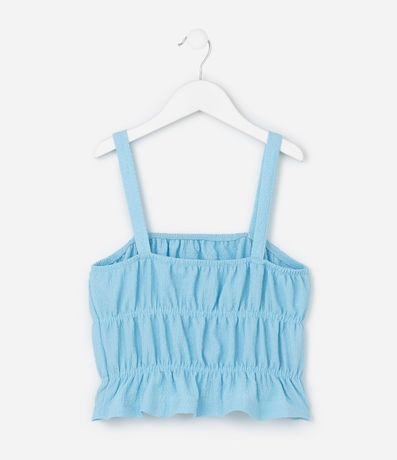 Blusa Infantil de Bretel Fino Texturizada con Lastex - Talle 5 a 14 años 2