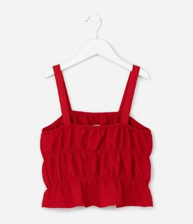 Blusa Infantil de Bretel Fino Texturizada con Lastex - Talle 5 a 14 años 2