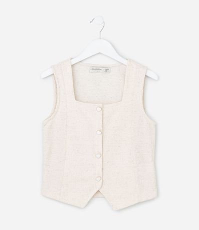 Blusa Infantil con Abotonado de Corazones Texturizada - Talle 5 a 14 años