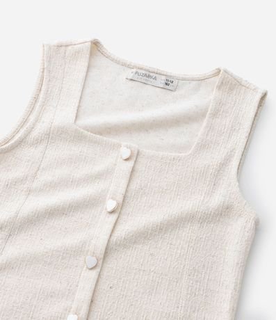 Blusa Infantil con Abotonado de Corazones Texturizada - Talle 5 a 14 años 5